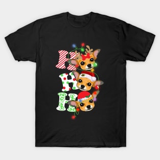 Ho Ho Ho Funny Christmas For Chihuahua Lovers T-Shirt